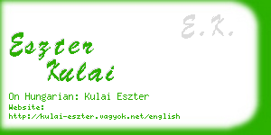 eszter kulai business card